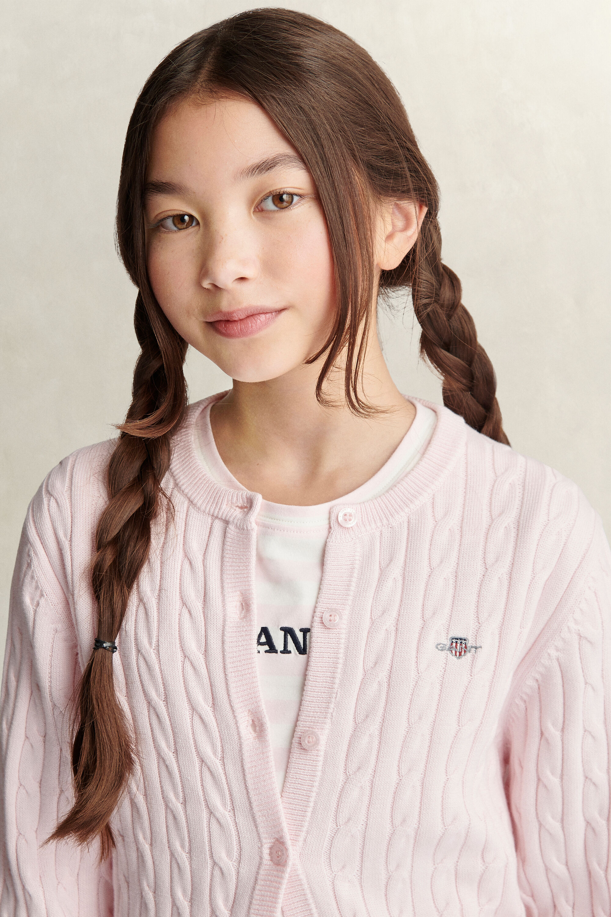 Teen Girls kabelgebreid vest