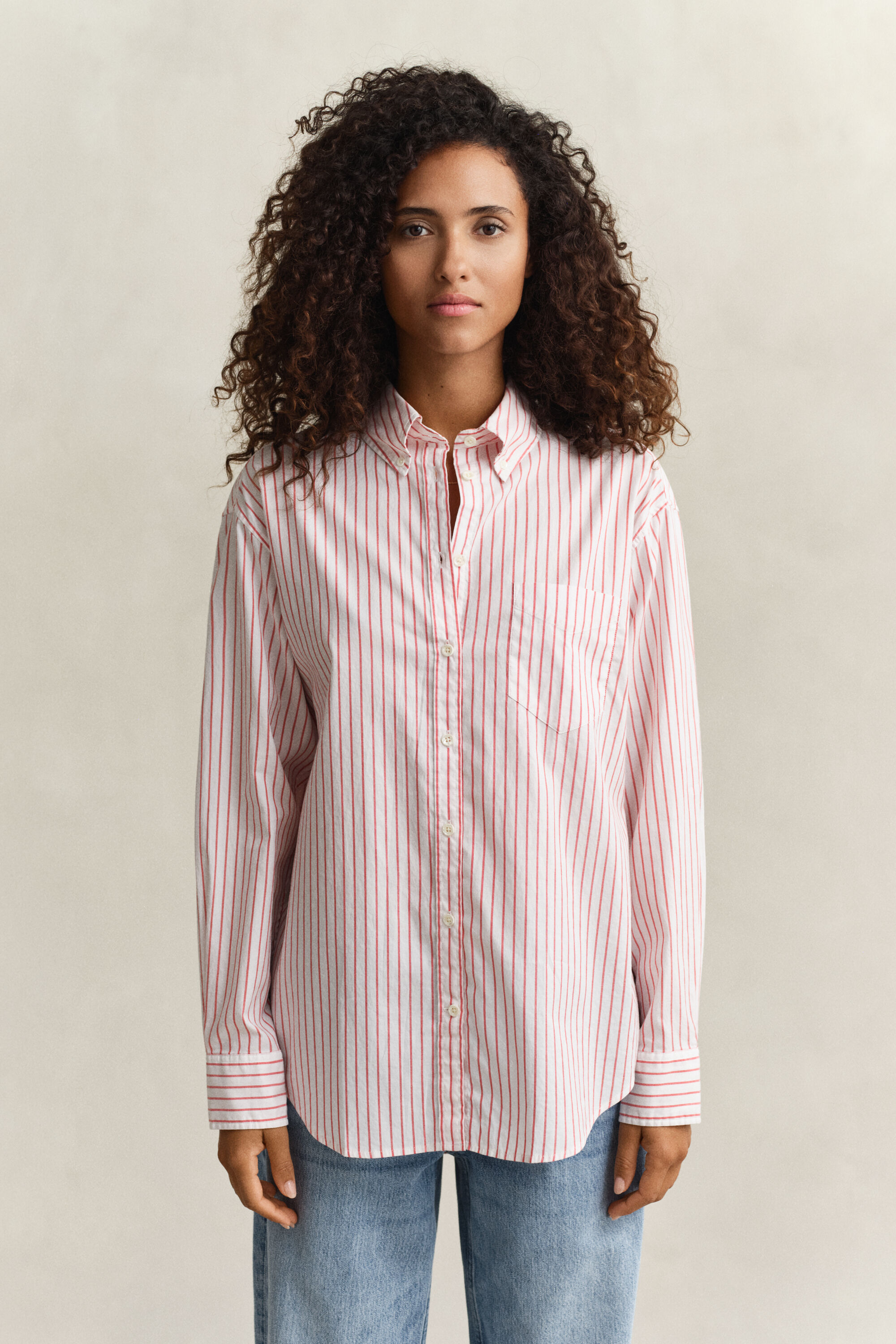 Luxury Oxford-overoverhemd met strepen