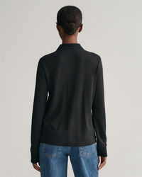 Poloshirt met kraag, detail en lange mouwen