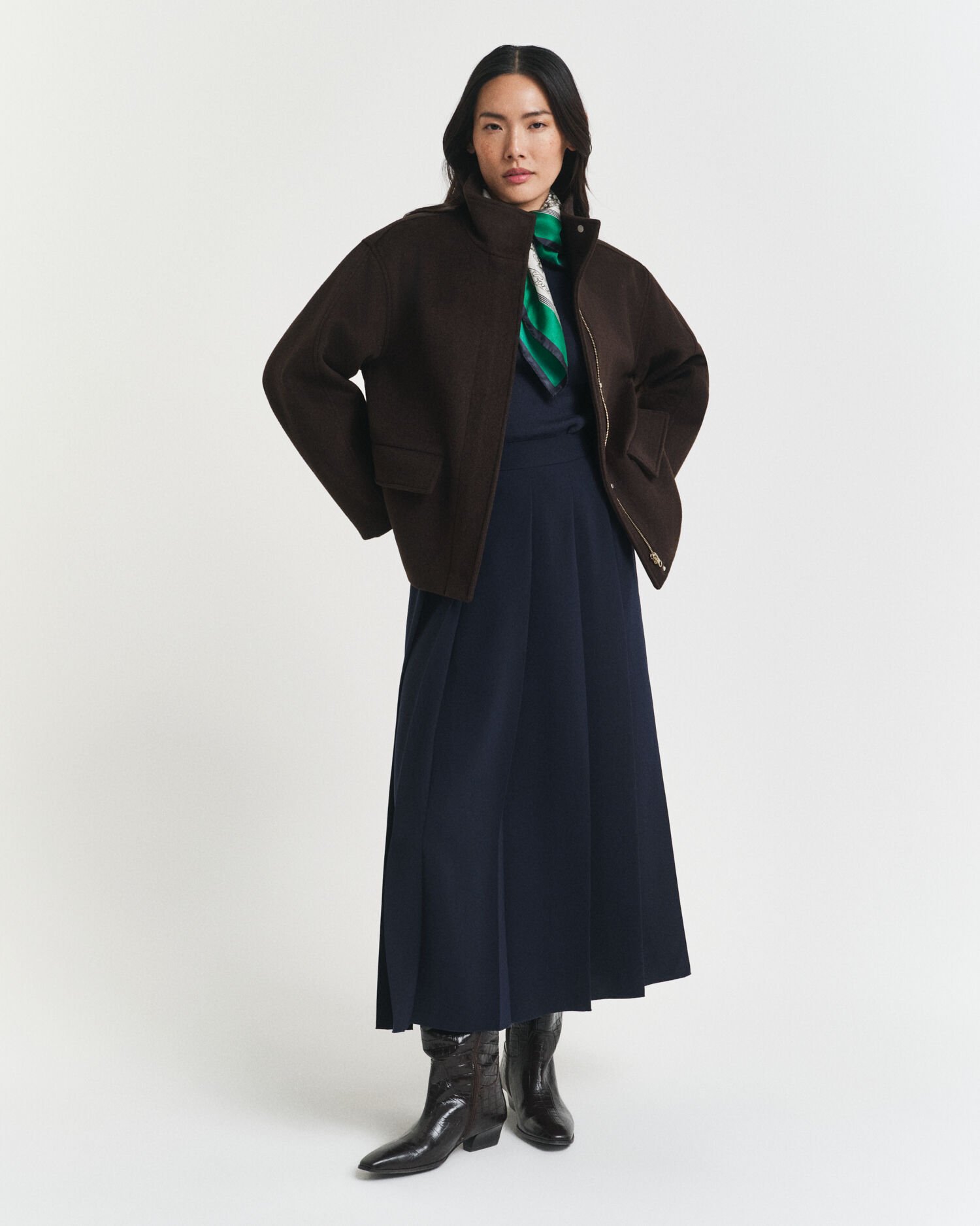 Kort wollen jack met rits