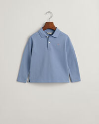 Kids Shield piqu&eacute; poloshirt met lange mouwen