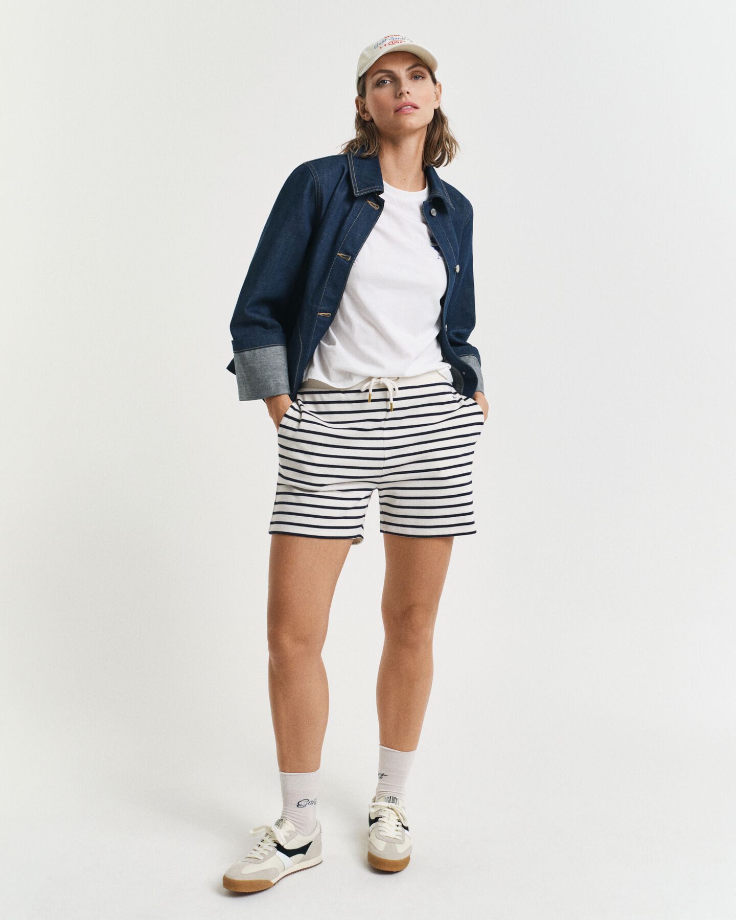 Jersey short met Bretonse streep
