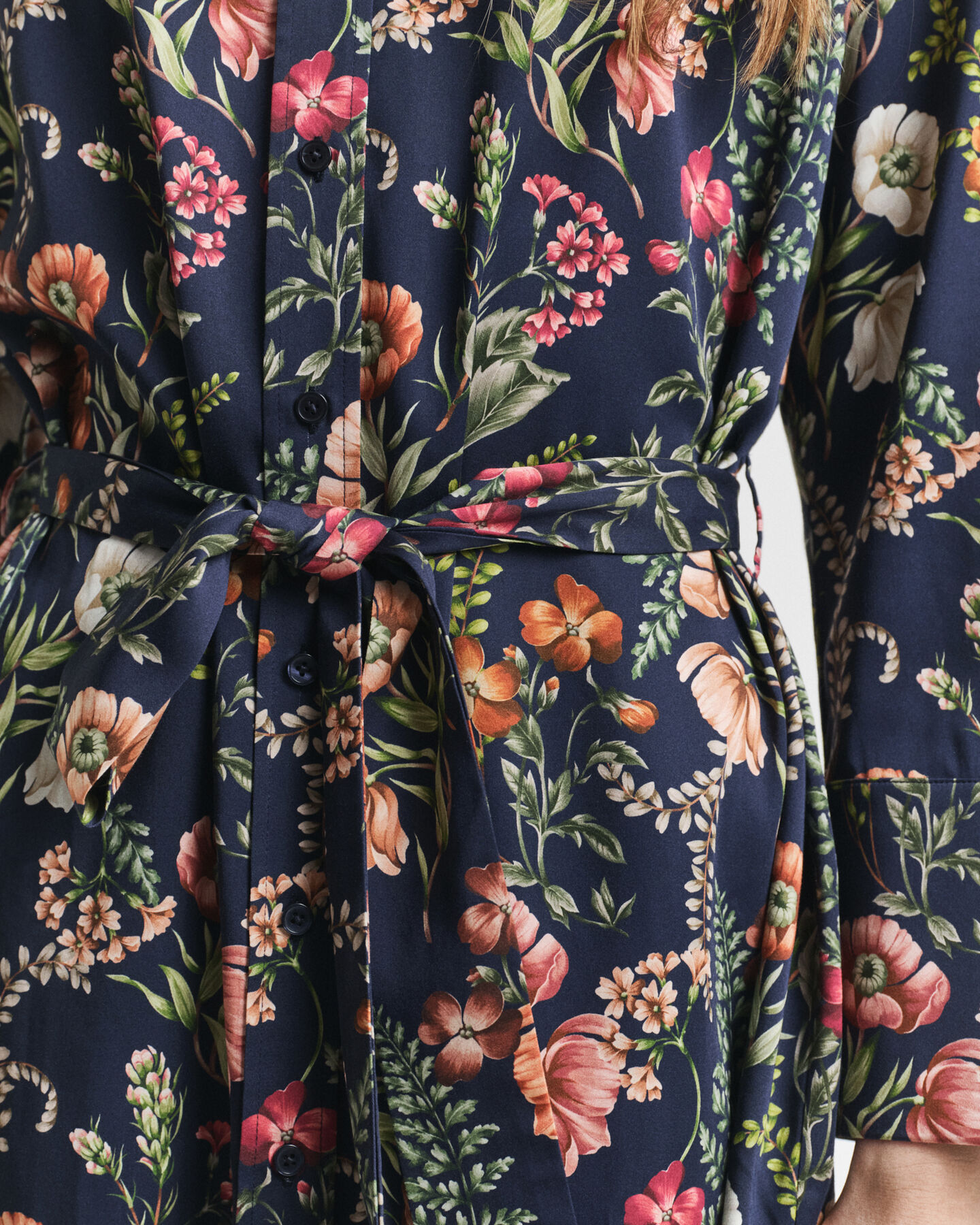 Overhemdjurk met bloemenprint van viscose