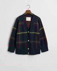 Geruit vest met V-hals