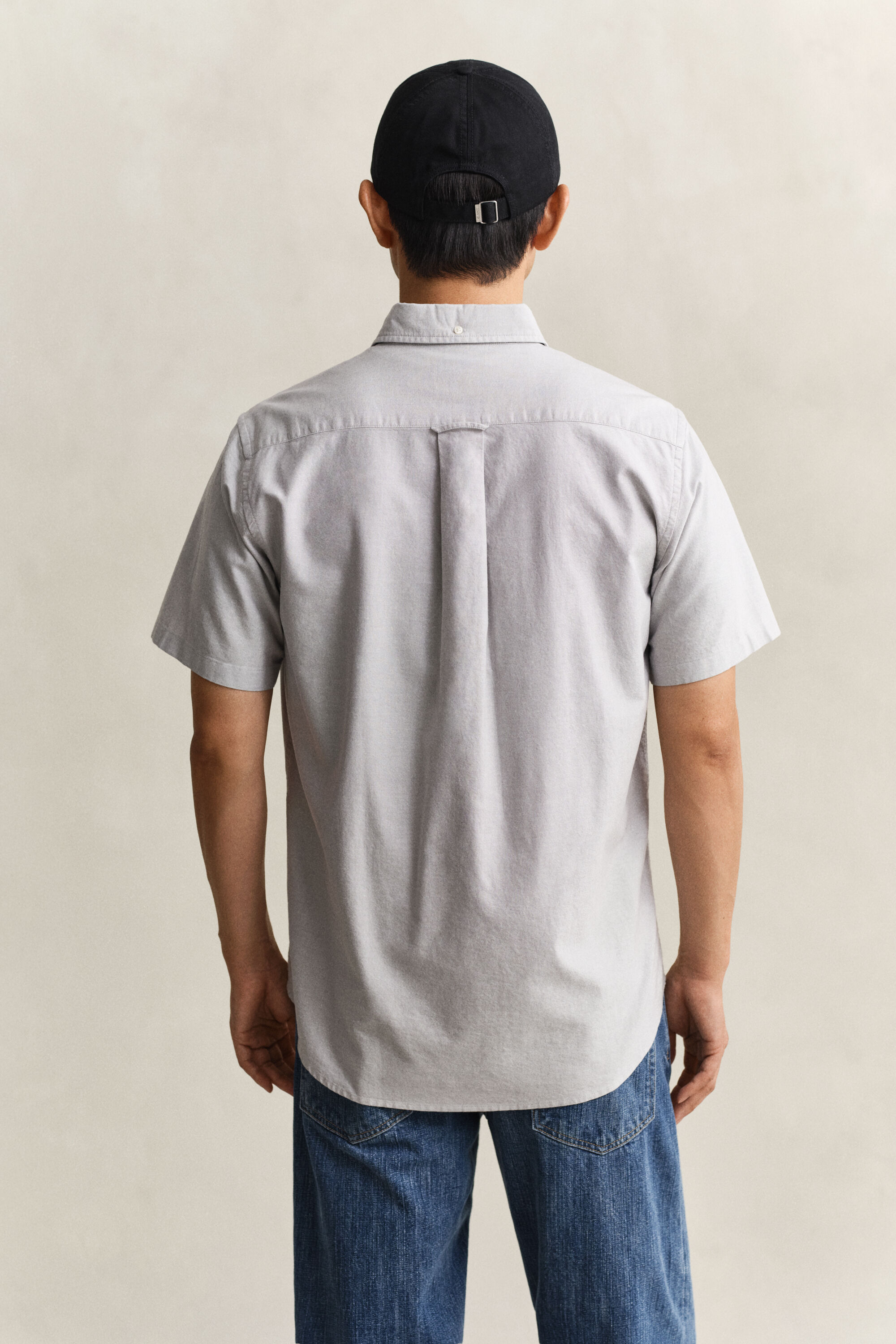 Klassiek Oxford-overoverhemd met korte mouwen