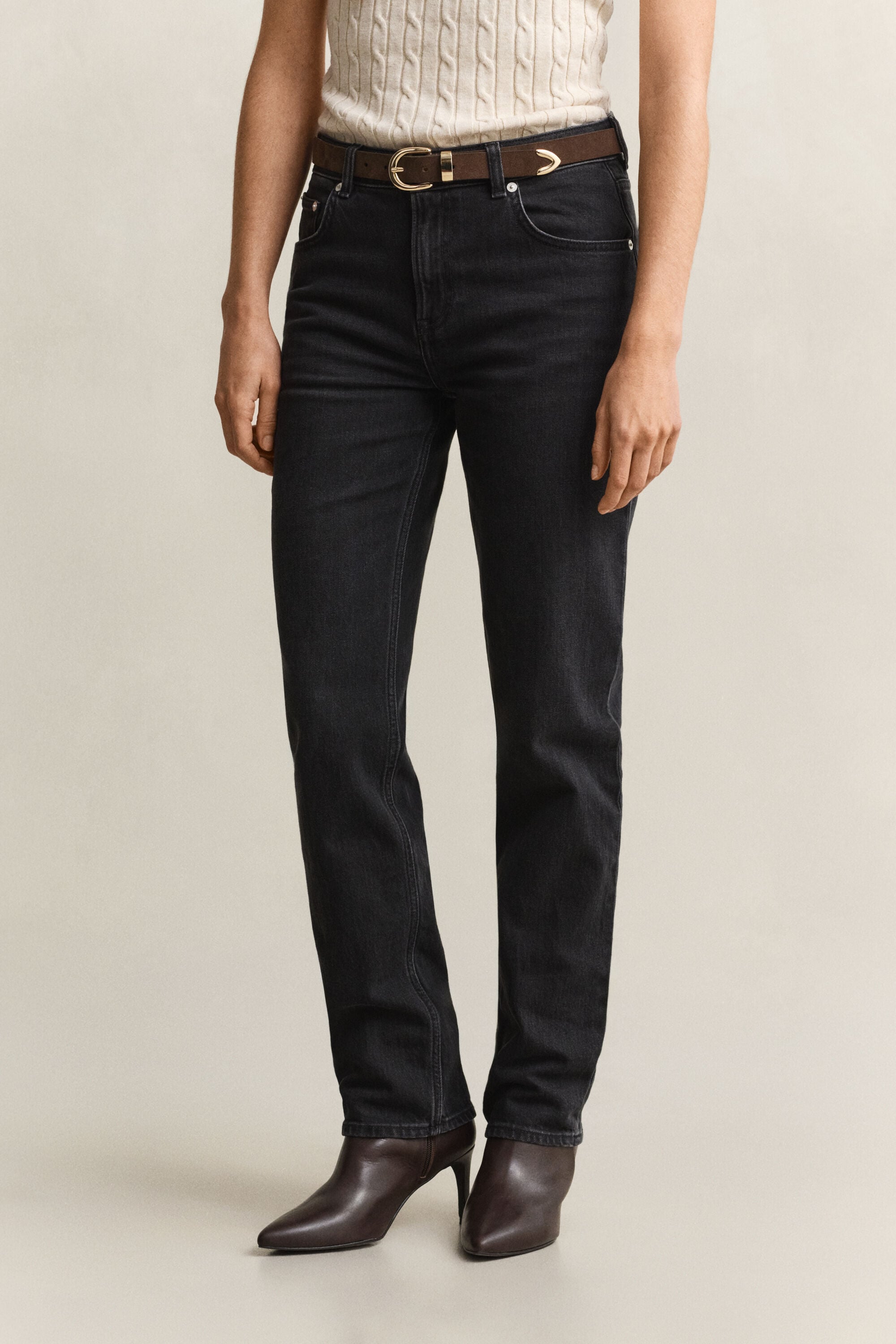 Stretchjeans met rechte pijpen