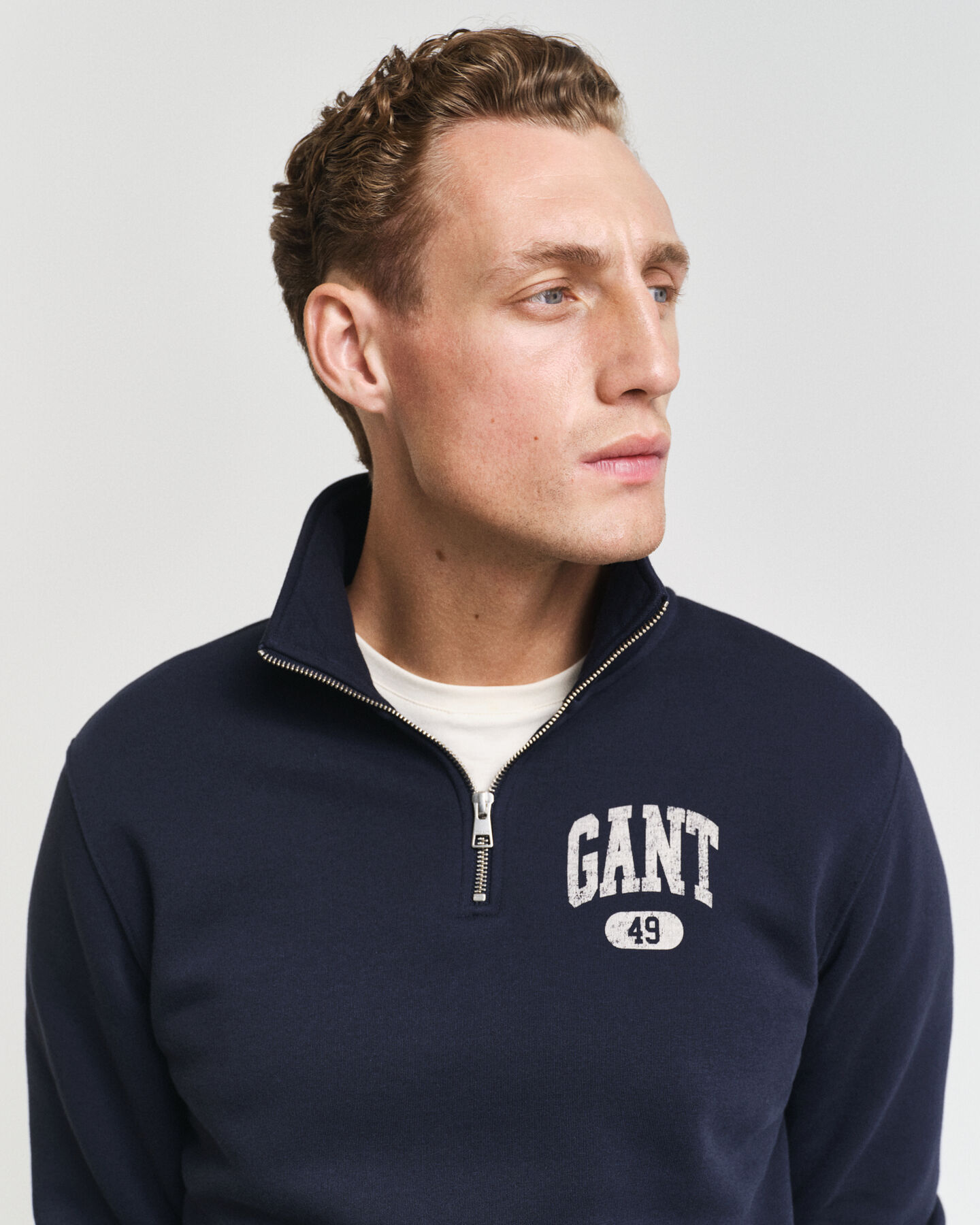 GANT 49 Arch Graphic sweatshirt met korte rits