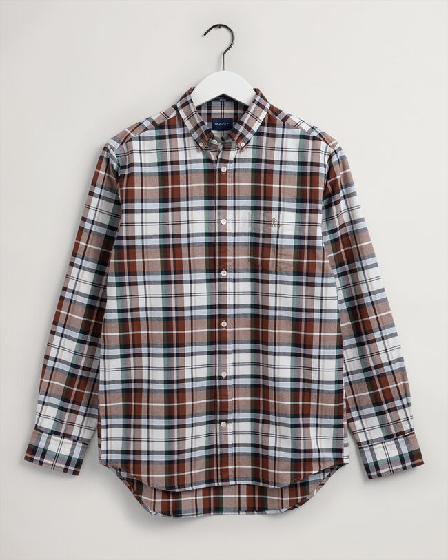 Regular Fit geruit Oxford-overhemd