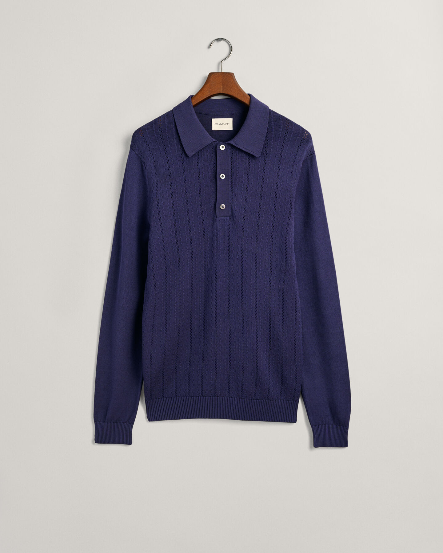 Polosweater van glanzende viscose