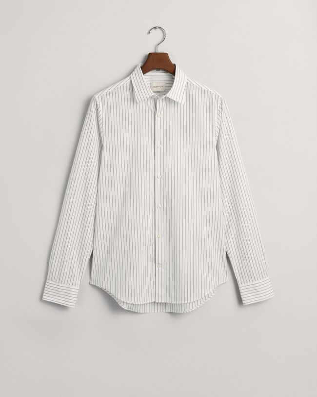 Slim Fit net overhemd met krijtstreep