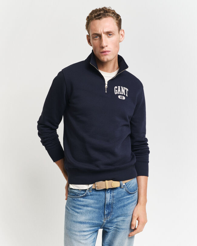 GANT 49 Arch Graphic sweatshirt met korte rits