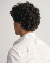 Slim Fit net overhemd met krijtstreep