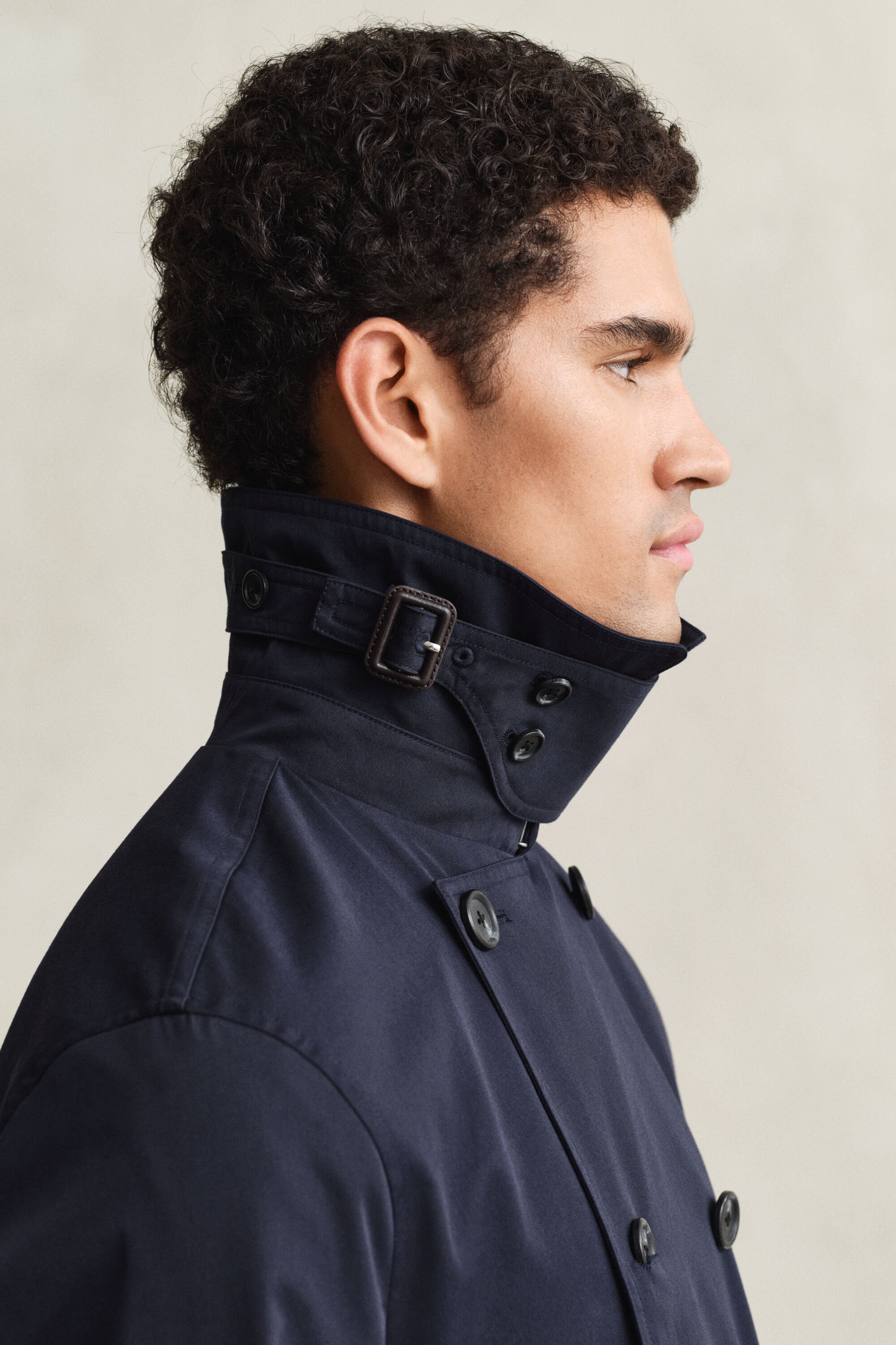 Trenchcoat van katoenmix