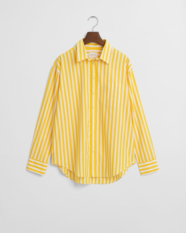 Relaxed Fit Classic overhemd van poplin met strepen