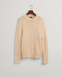 Effen sweater van mohair met ronde hals