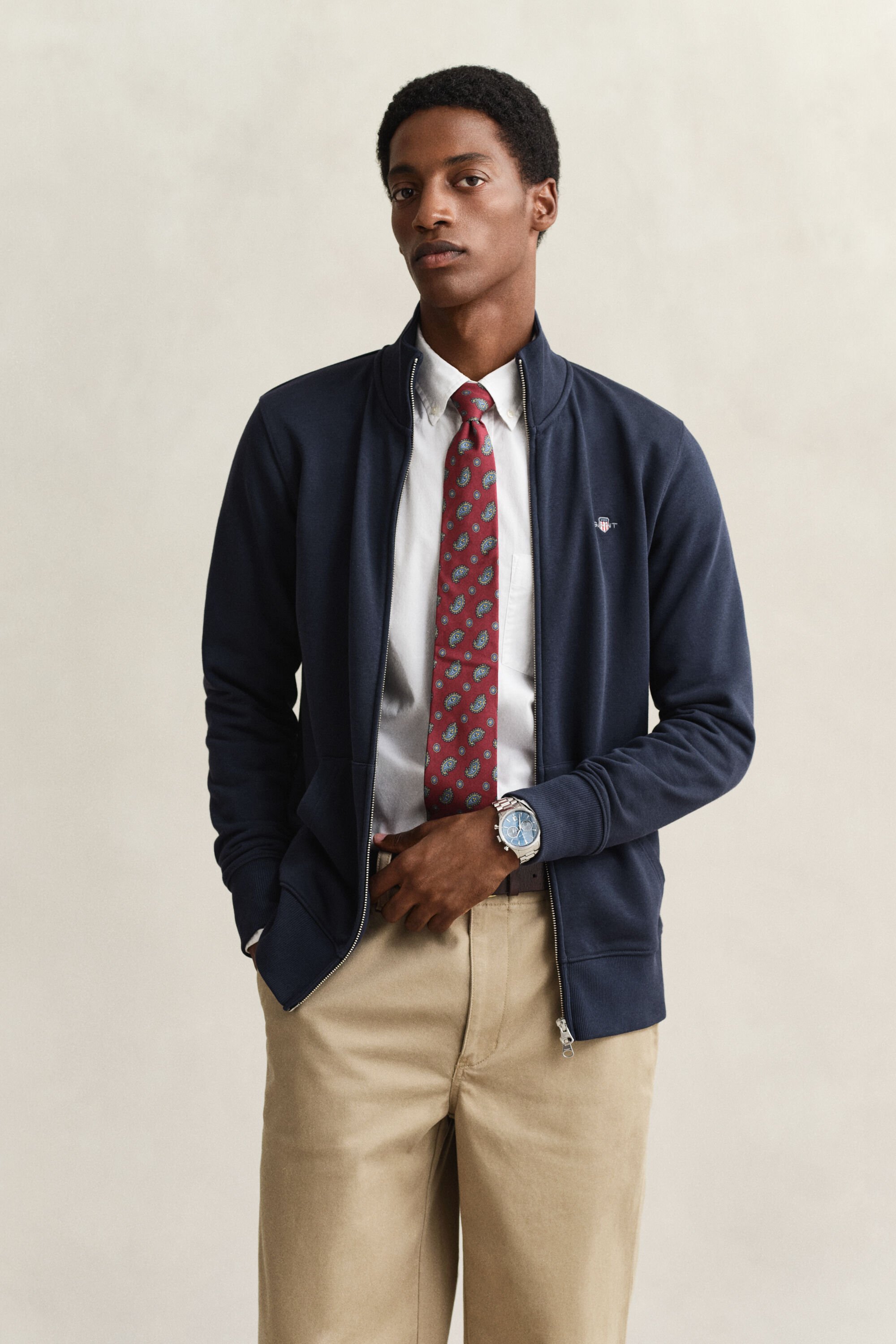 Shield sweatshirt met ritssluiting