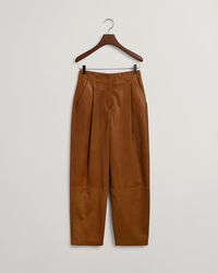 Leren broek met plooien