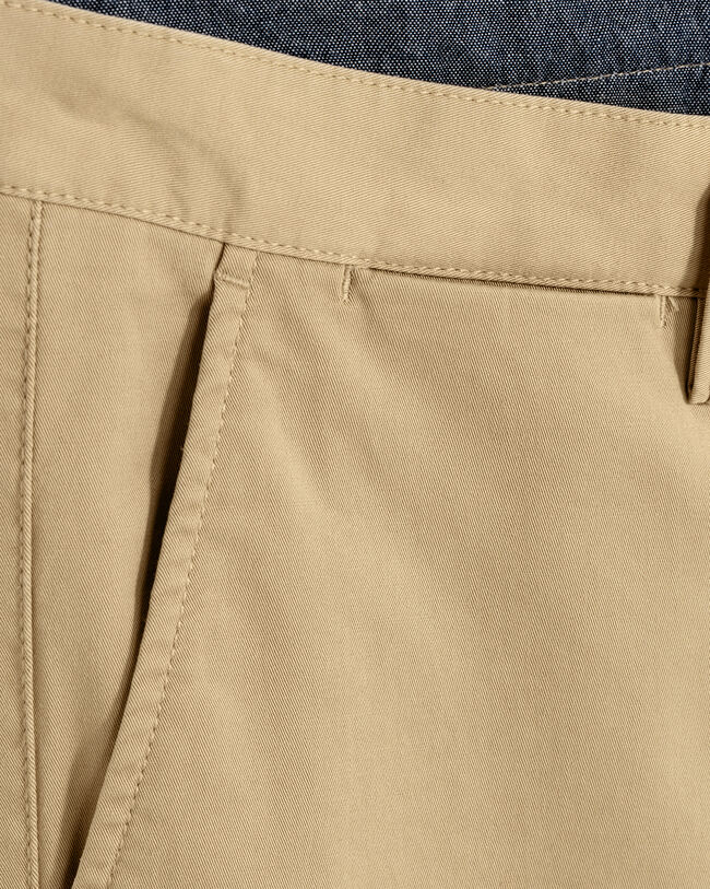 Slim Fit chino van keperstof