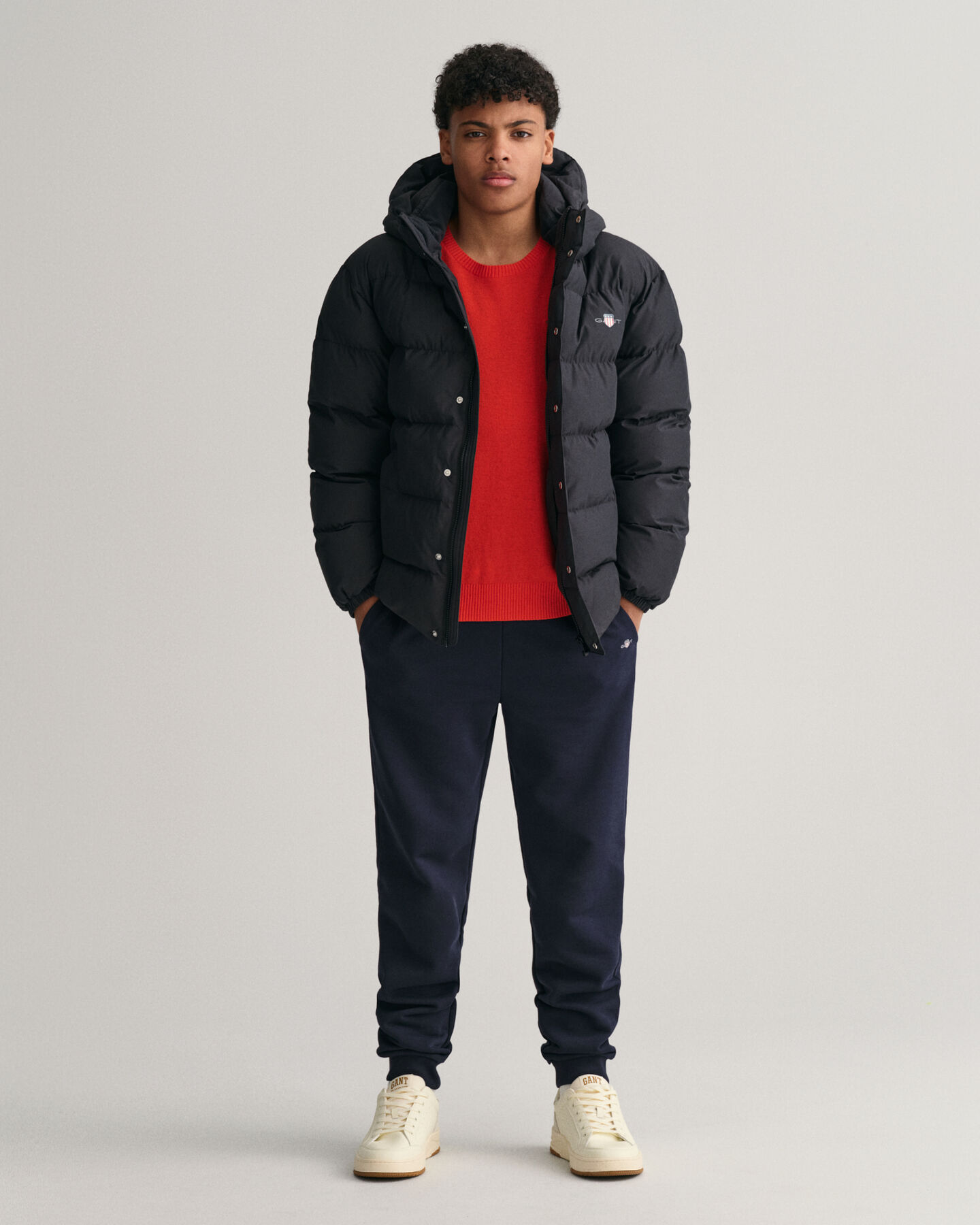 Teens Shield lamswollen trui met ronde hals