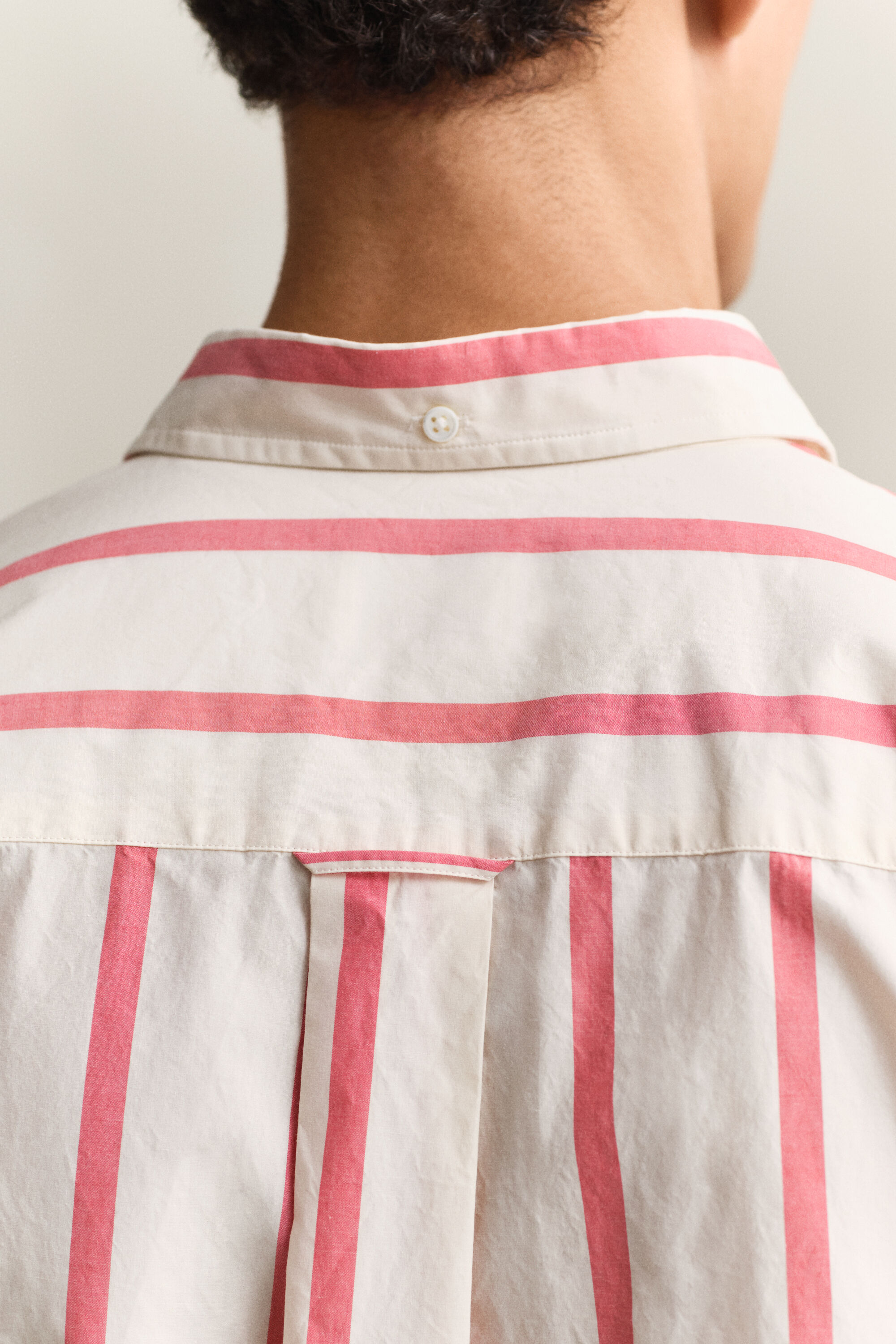 Heritage poplin overoverhemd met strepen