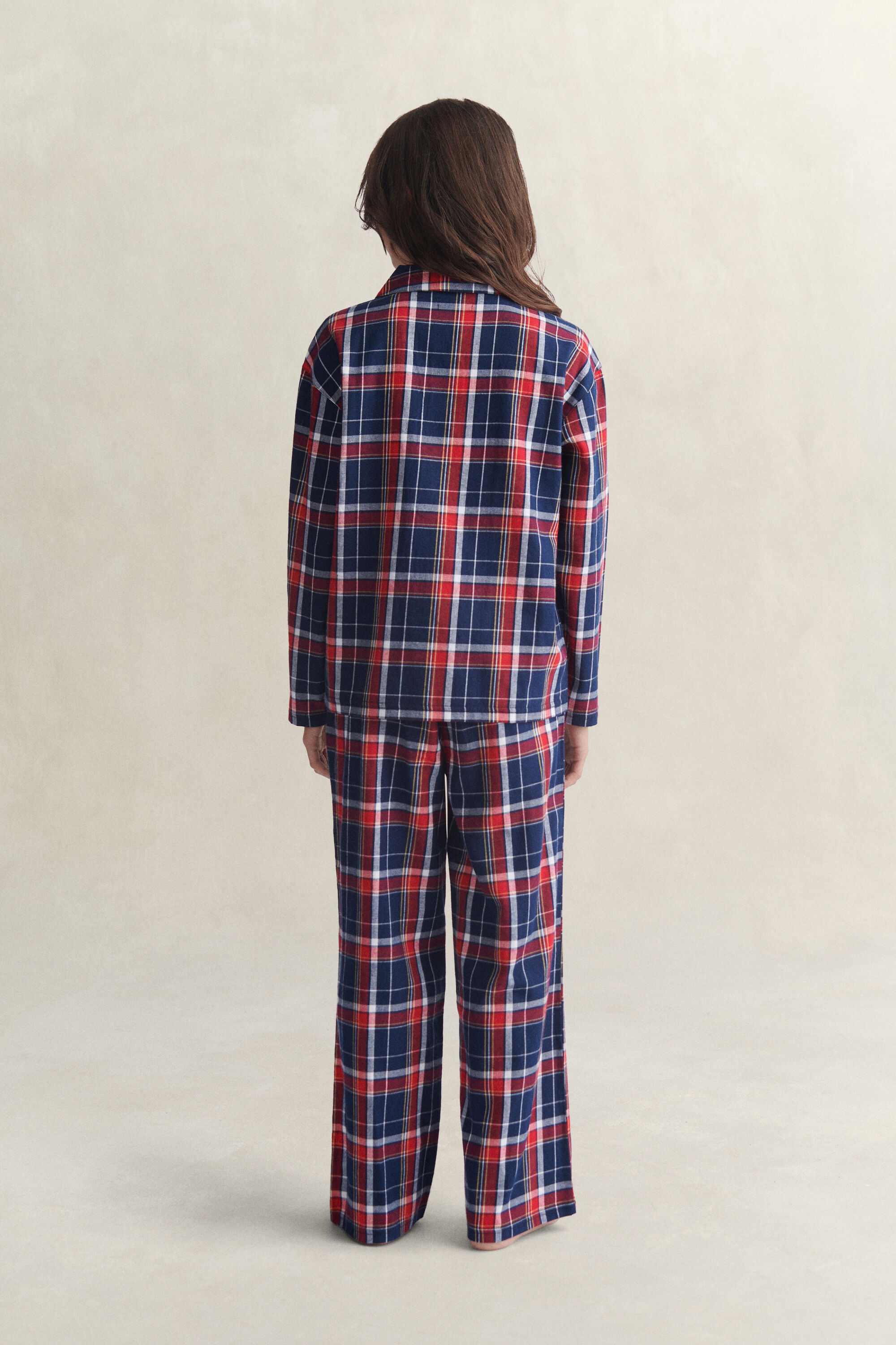 Pyjamaset van geruite flanel voor tieners