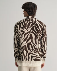 Relaxed Fit zijden overhemd met zebraprint