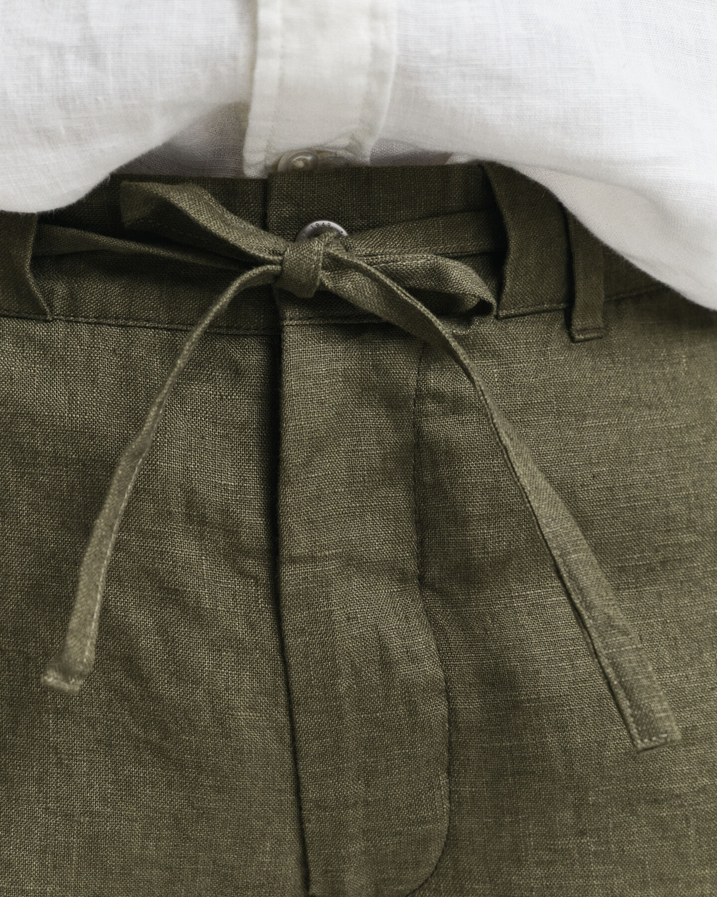 Relaxed Fit linnen short met trekkoordje