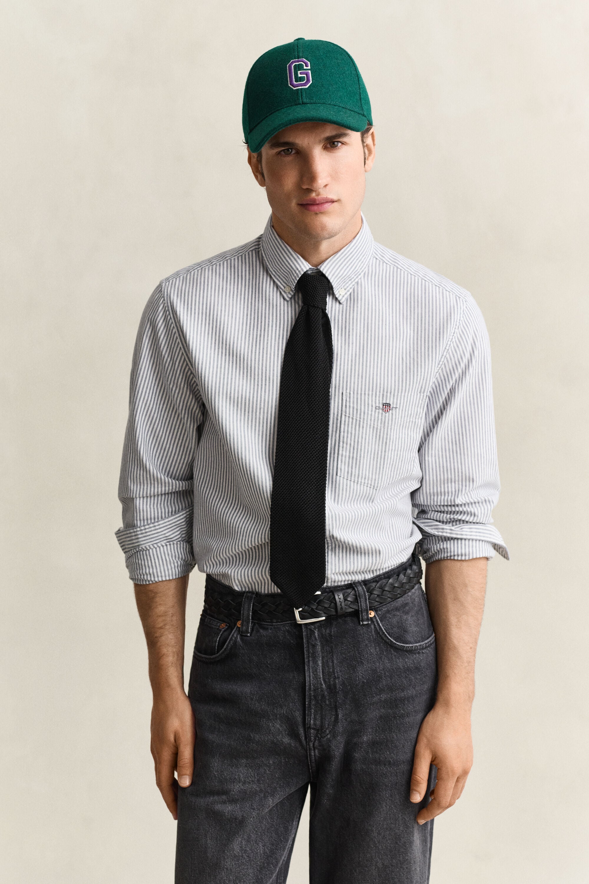 Classic Regular gestreept Oxford-overhemd