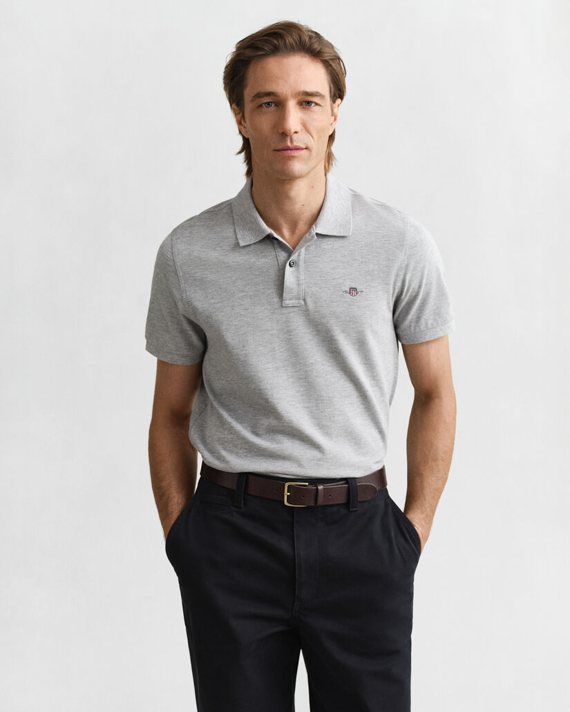 Regular Fit Shield piqué poloshirt