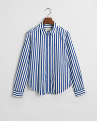 Regular Fit poplin overhemd met brede strepen