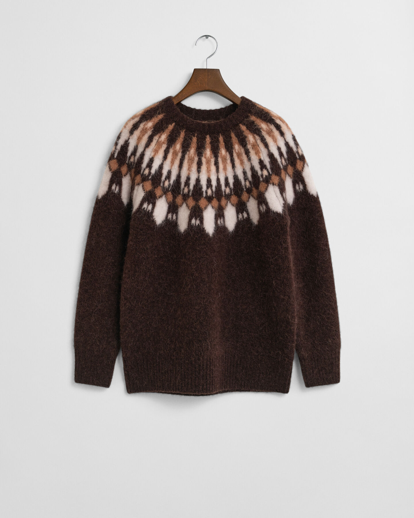 Fair Isle trui met ronde hals van alpacamix