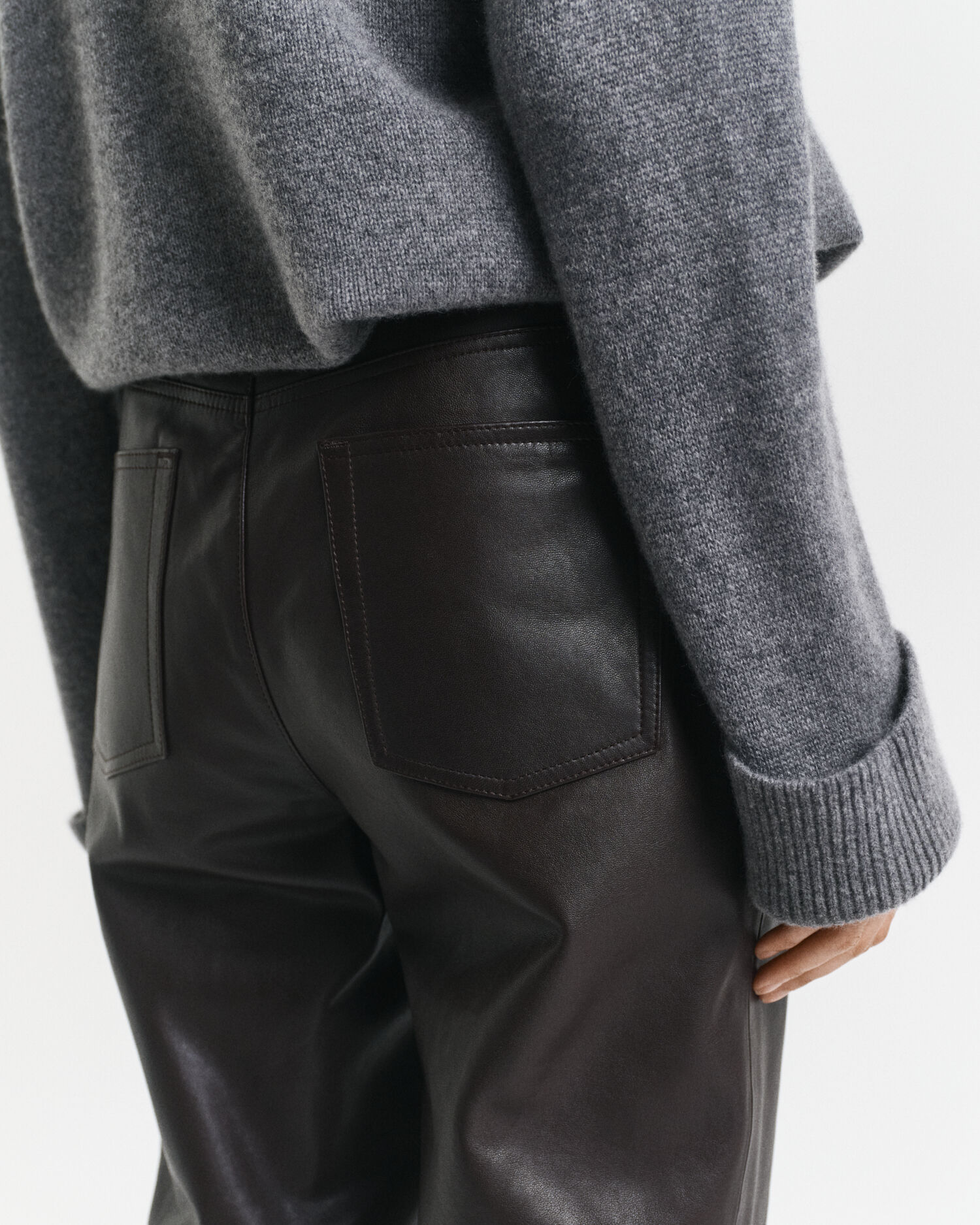 5-pocket leren broek
