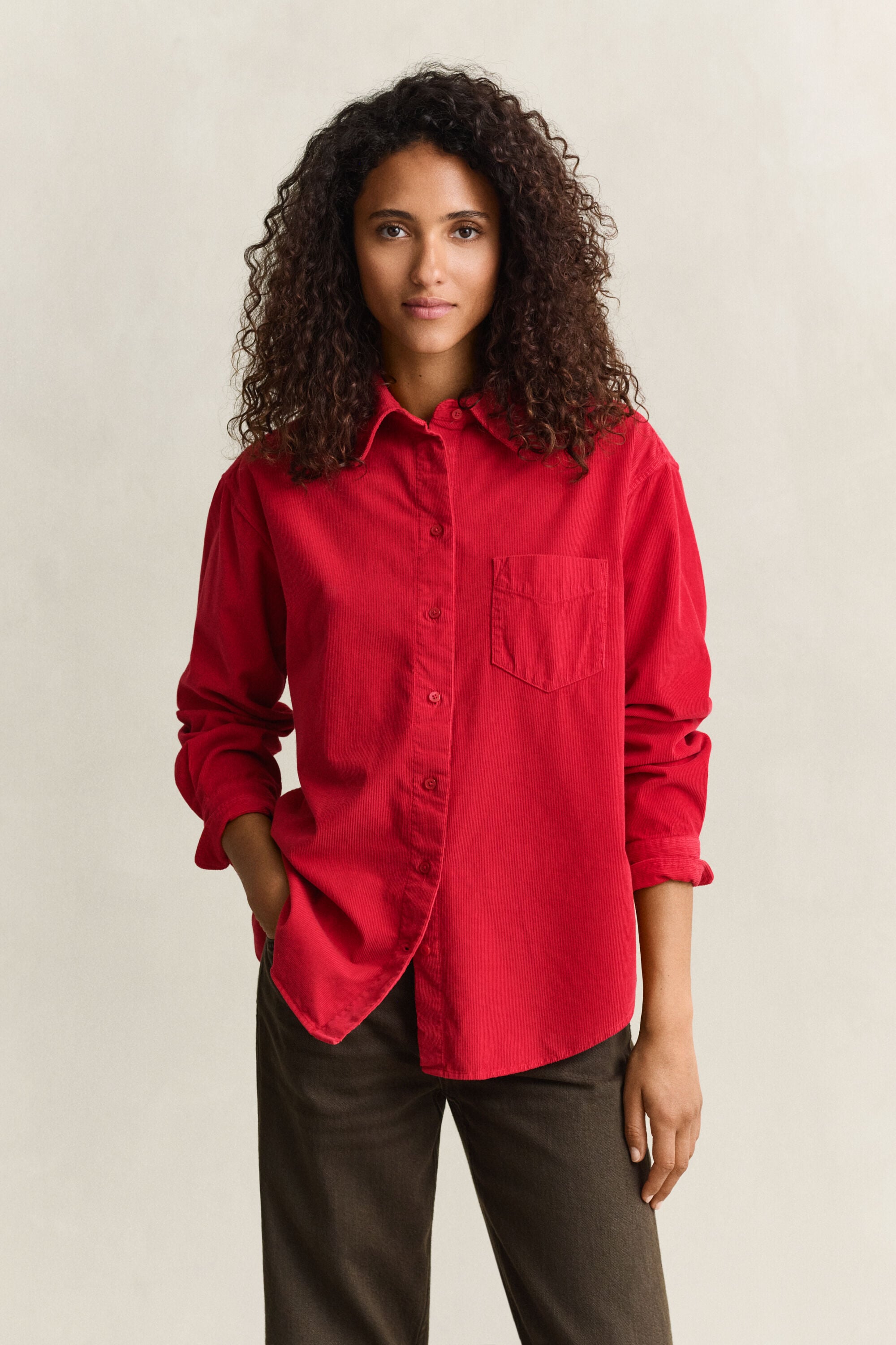 Relaxed corduroy overhemd
