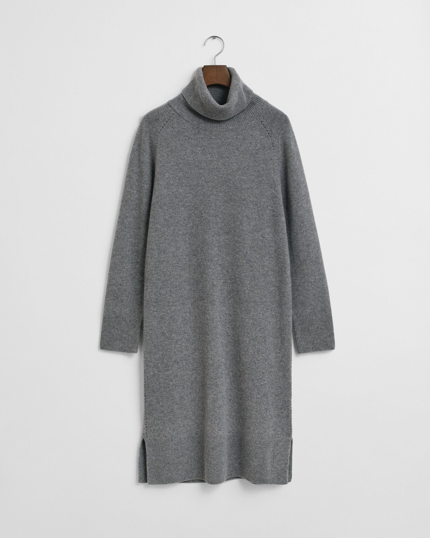 Jurk met col en gebreid detail