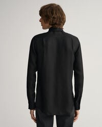 Slim Fit effen overhemd met vlinderdas