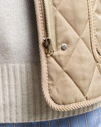 Gewatteerde bodywarmer met corduroy details