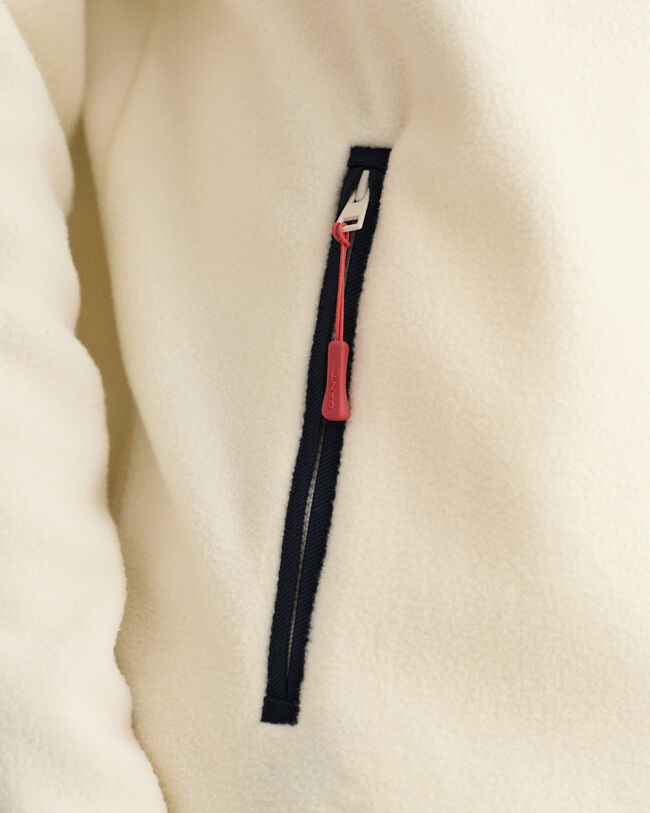 Lichte fleece sweater met korte rits