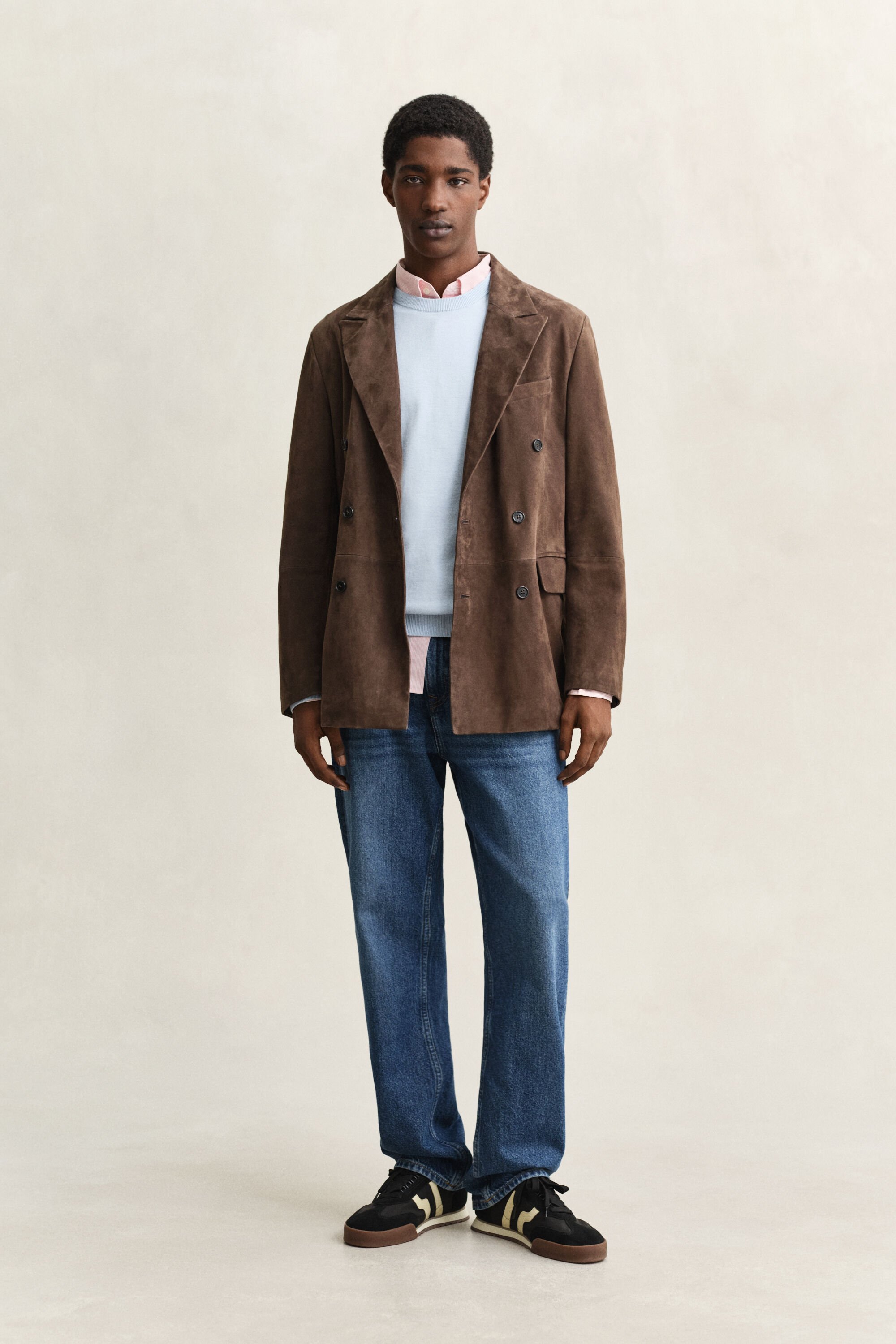 Katoenen trui met ronde hals