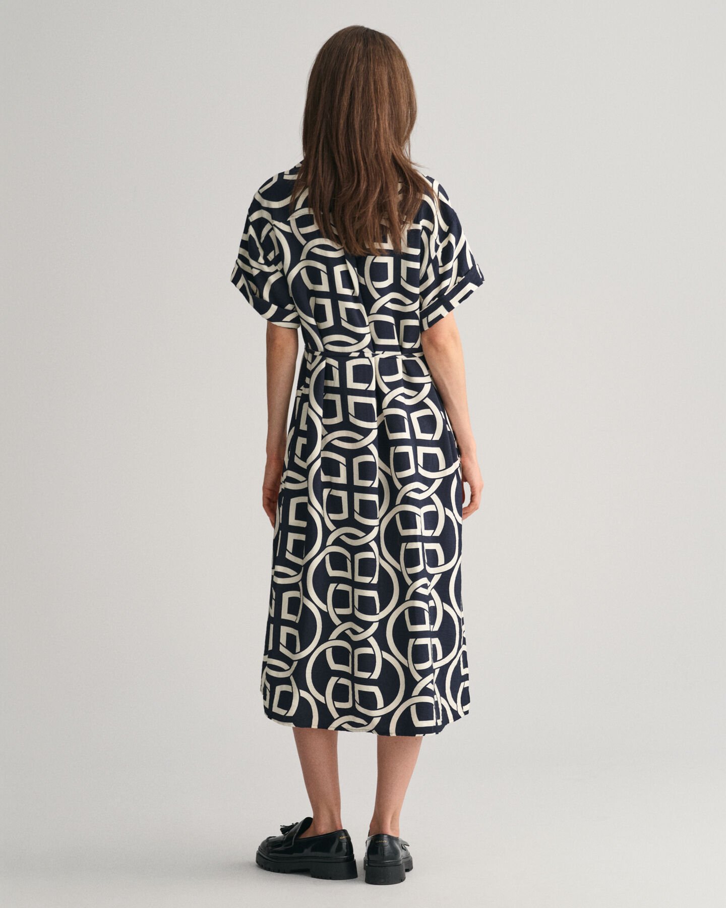 Monogram Print kaftan met korte mouwen