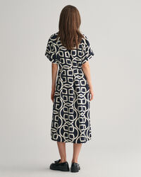 Monogram Print kaftan met korte mouwen