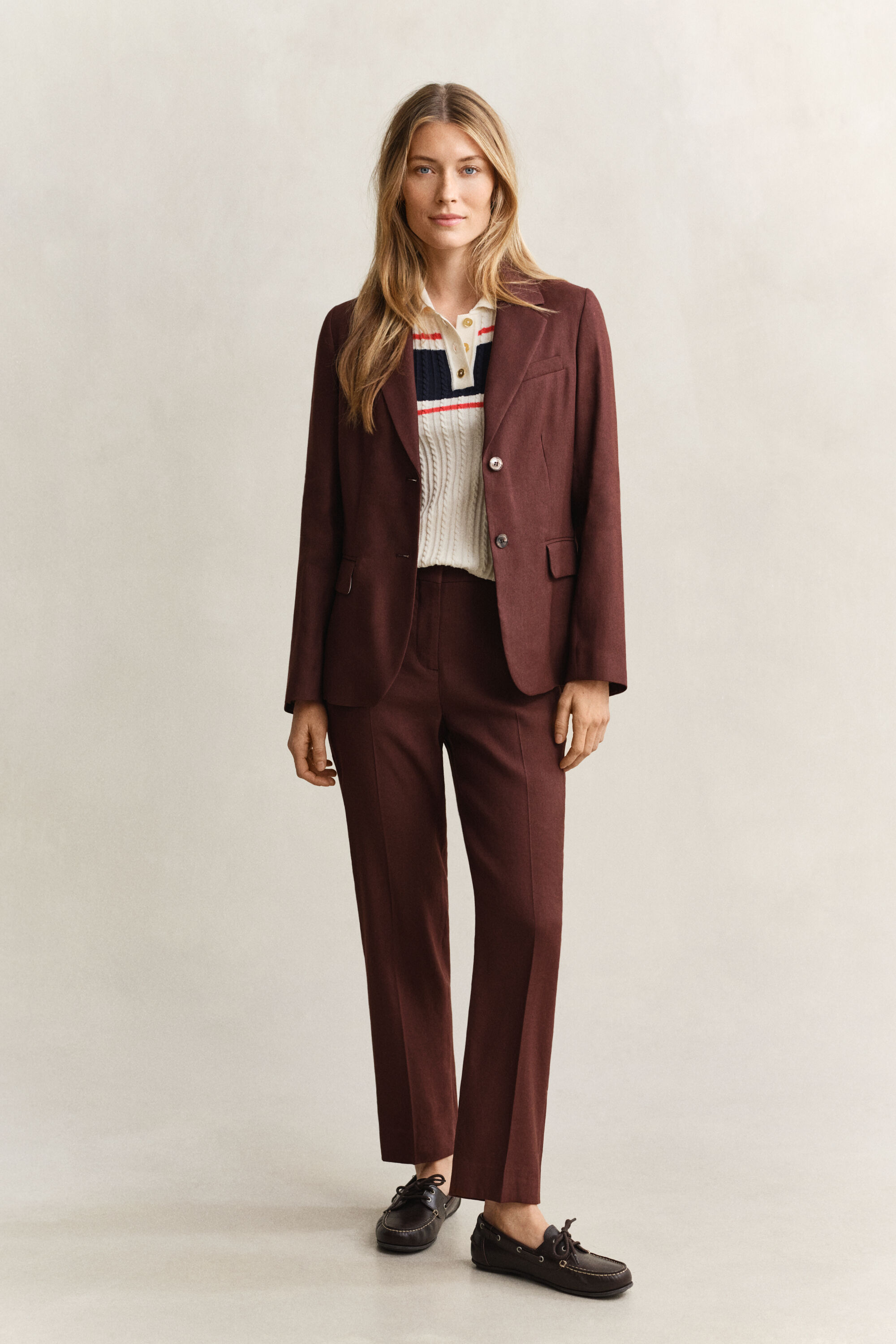 Blazer van stretchlinnen