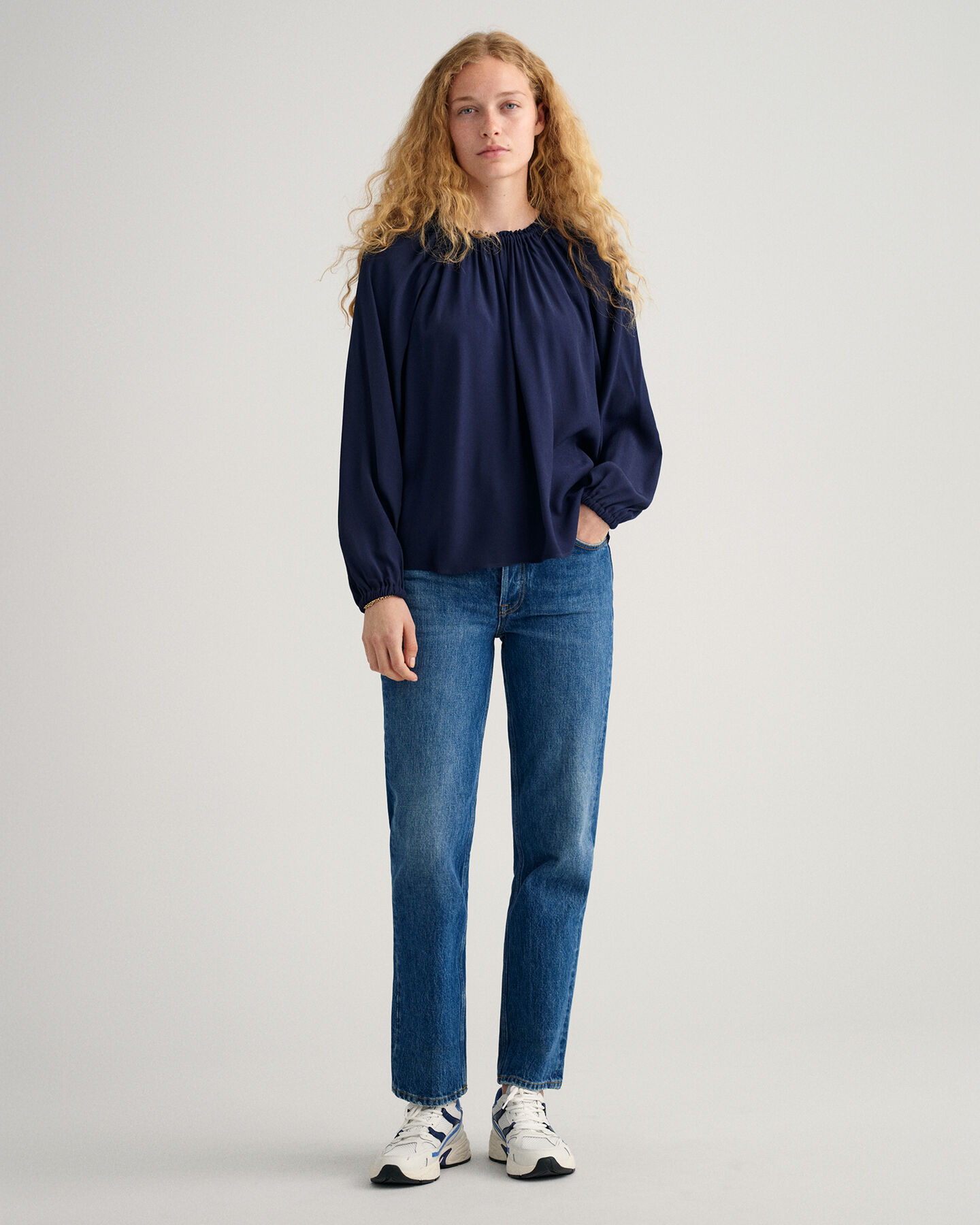 Blouse met boothals