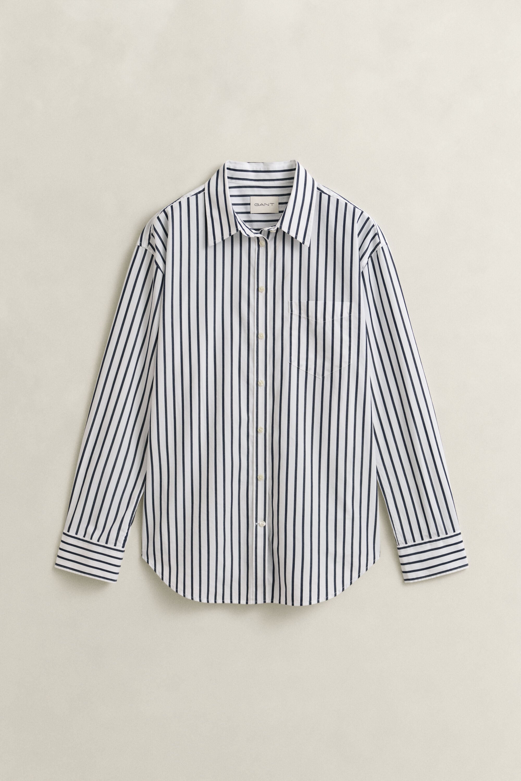 Relaxed Fit klassiek gestreept overhemd van poplin
