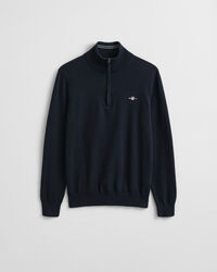 Klassieke sweater van katoen met korte rits