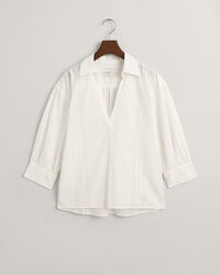 Relaxed Fit Seersucker Popover blouse met strepen
