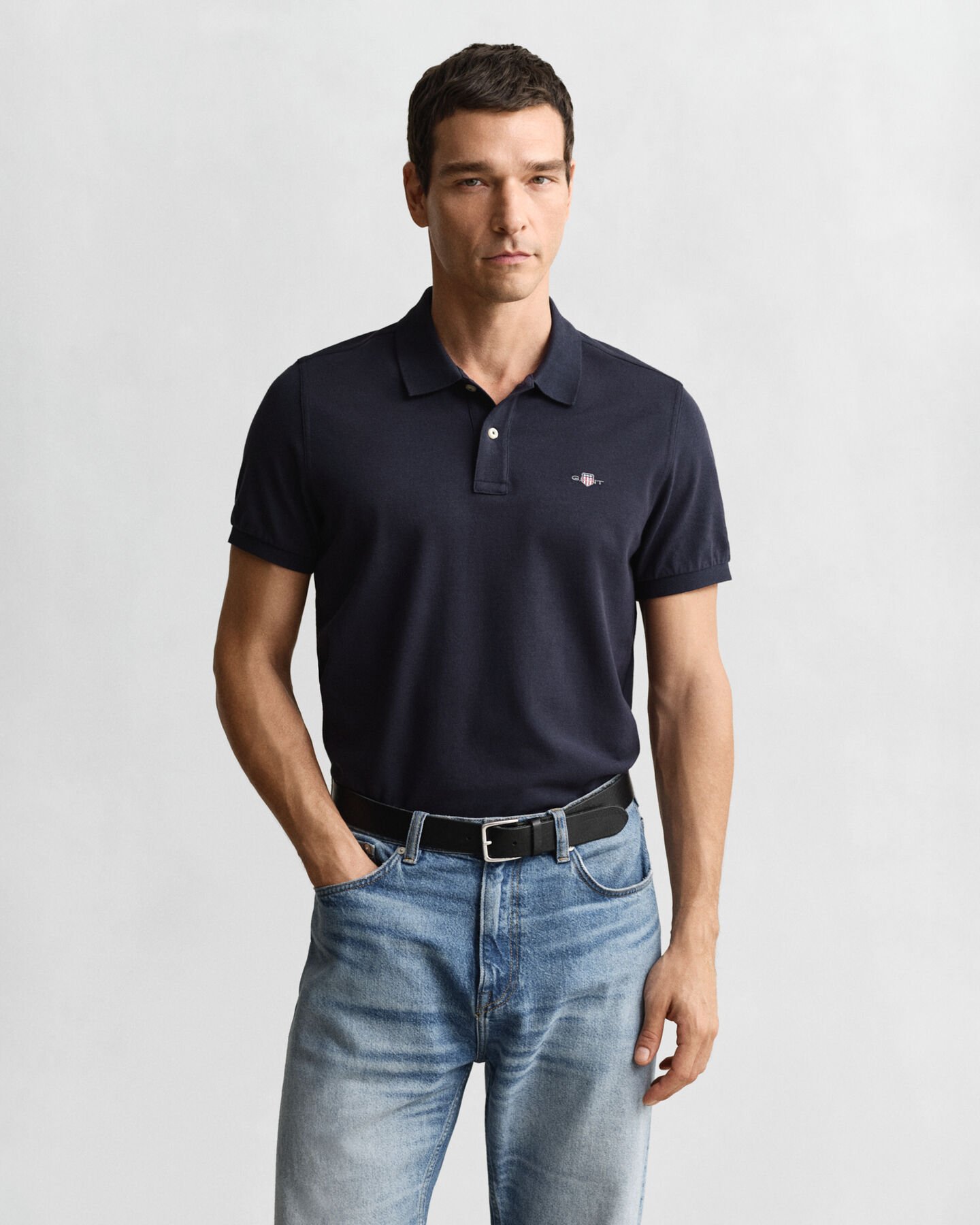 Regular Fit Shield piqué poloshirt