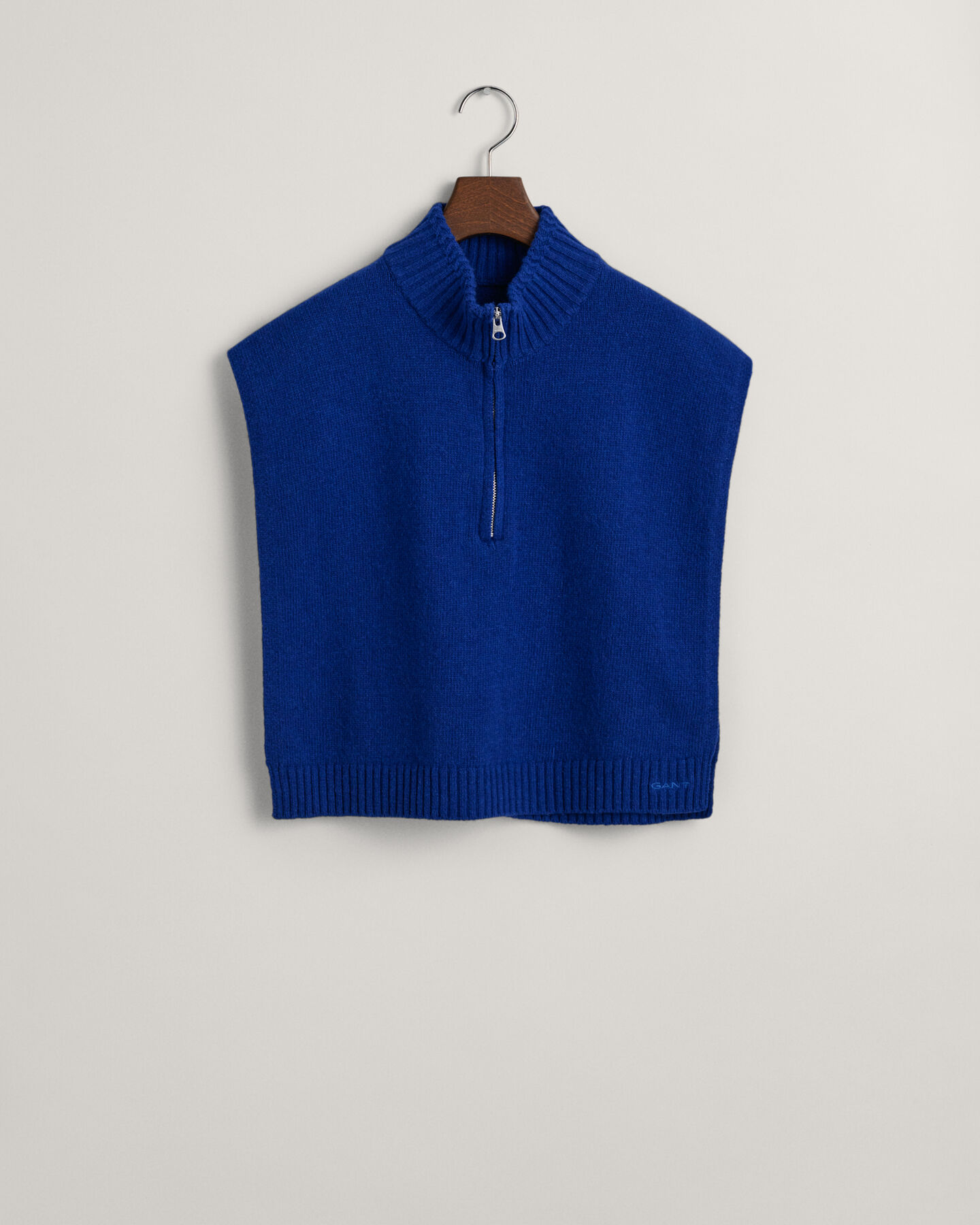 Gebreide wollen colsjaal met rits