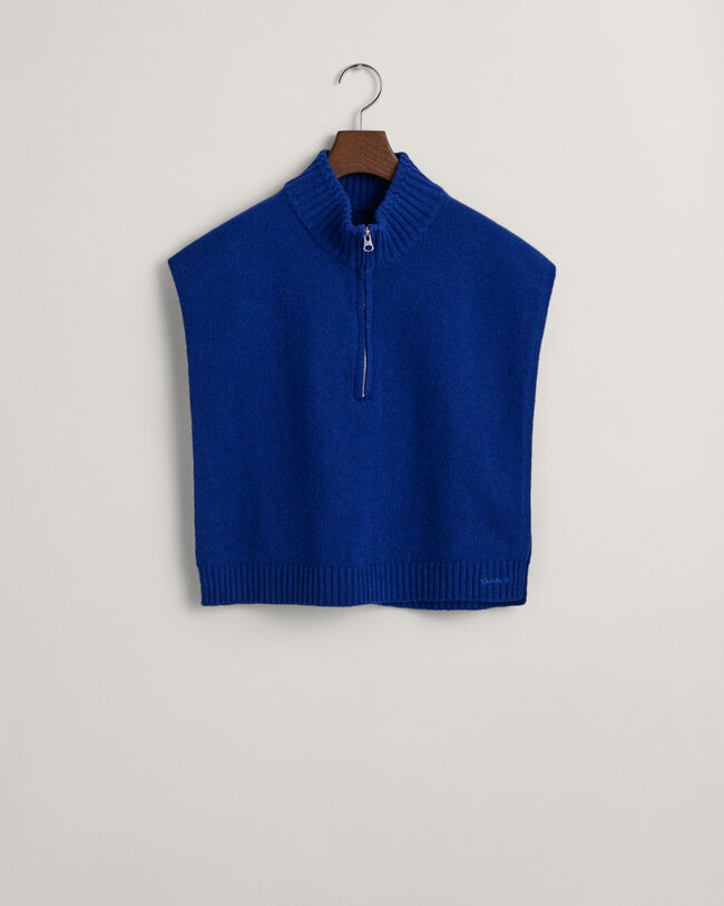 Gebreide wollen colsjaal met rits