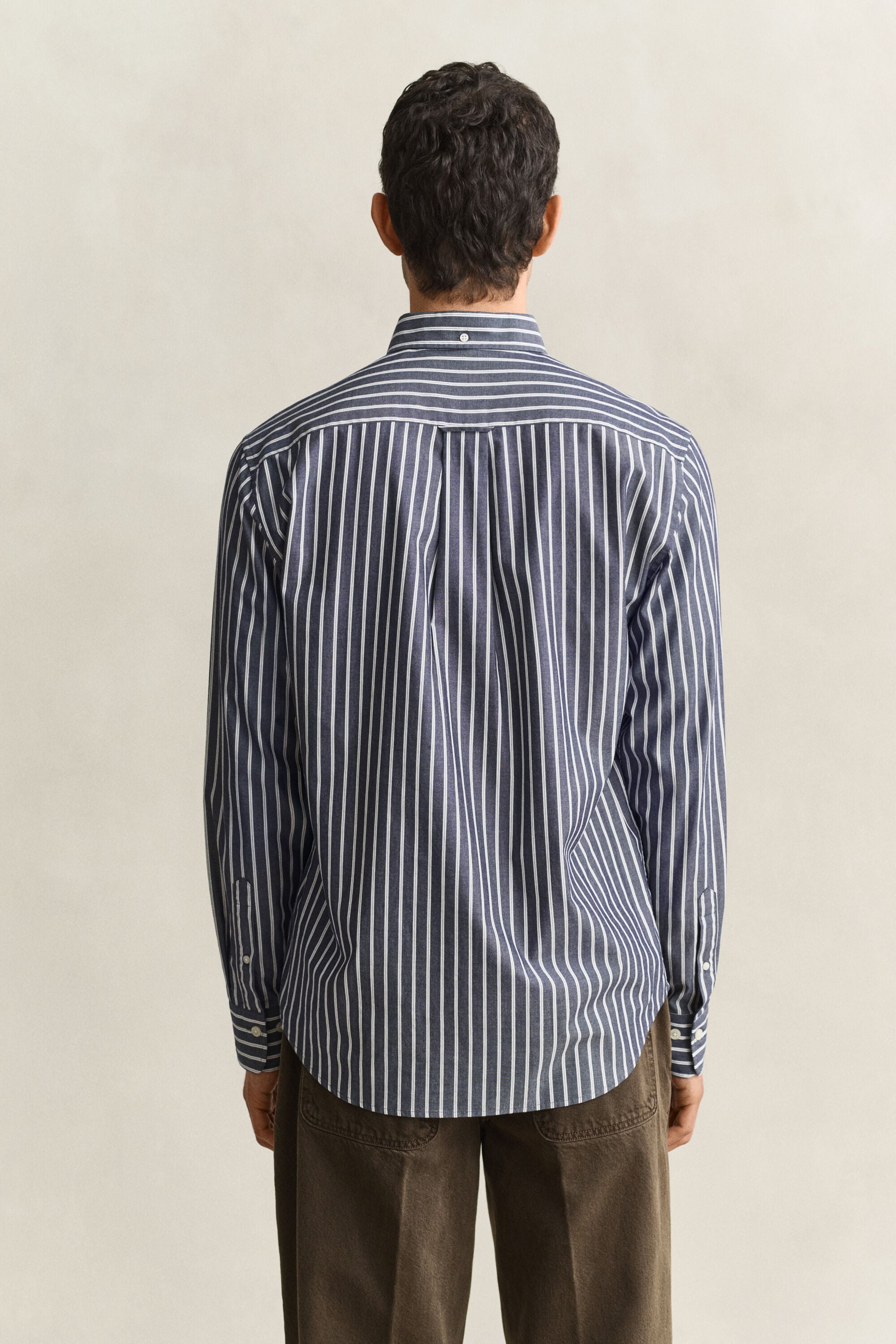 Poplin overhemd met strepen