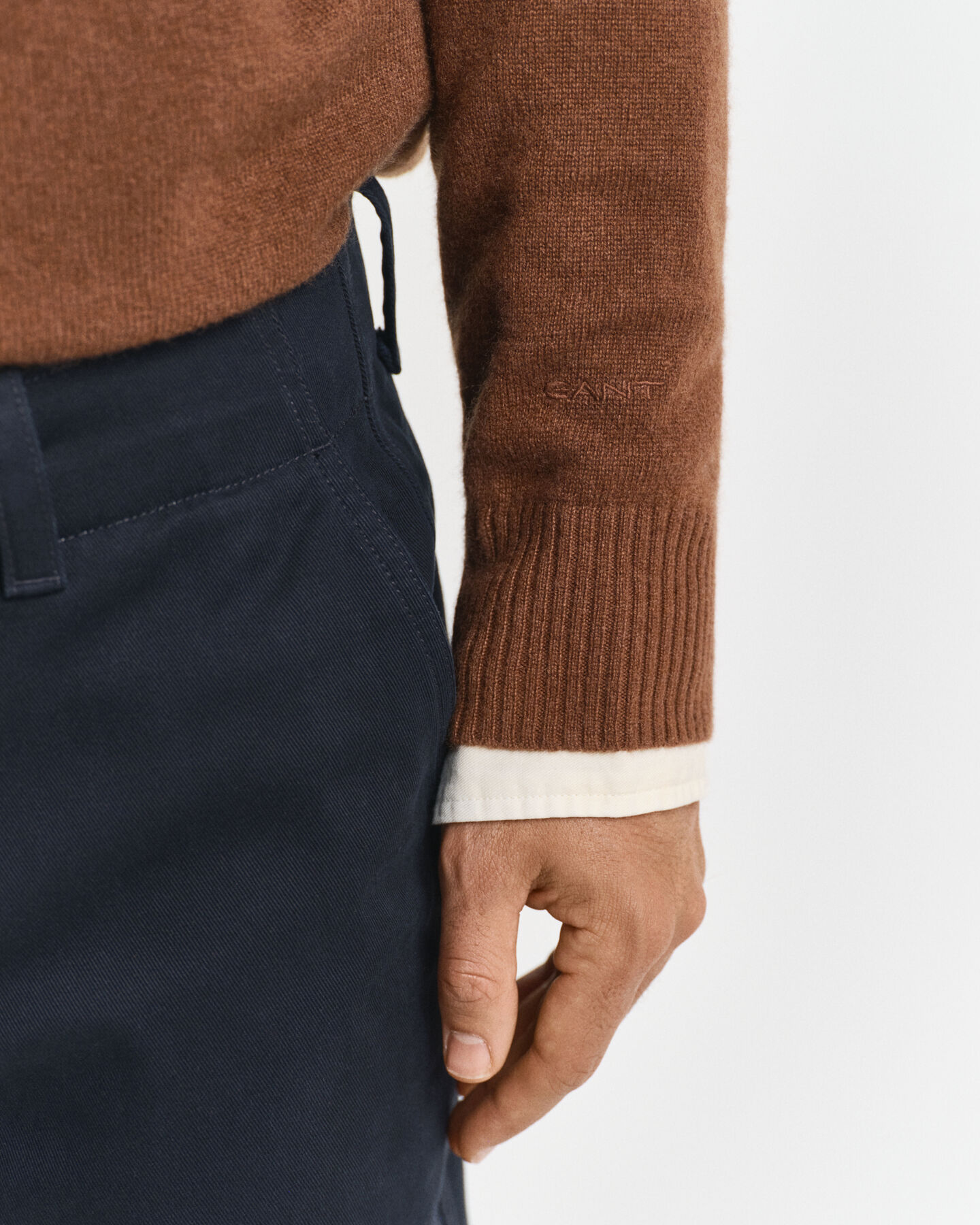 Kasjmier trui met ronde hals